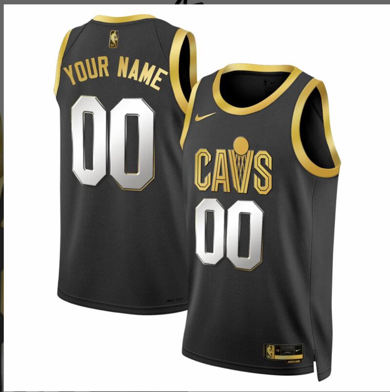 Men  2024 Cleveland Cavaliers Swingman Custom Black NBA Jersey